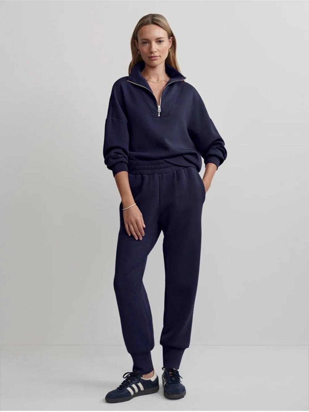 NWT Varley The Slim Cuff Pants 25” Navy